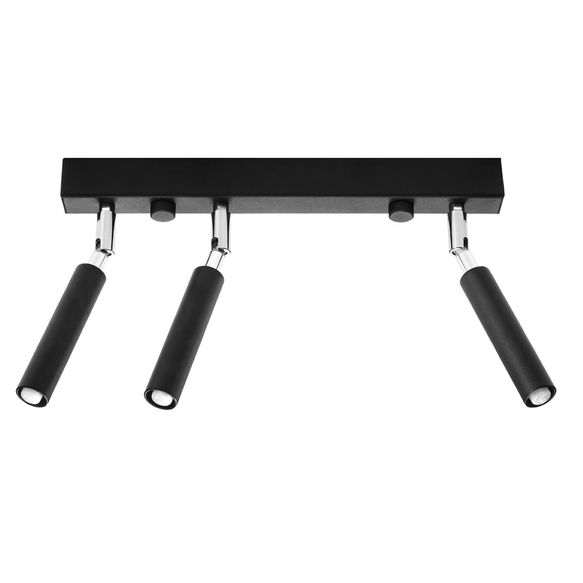 Sollux Lámpara de techo EYETECH 3 negra 