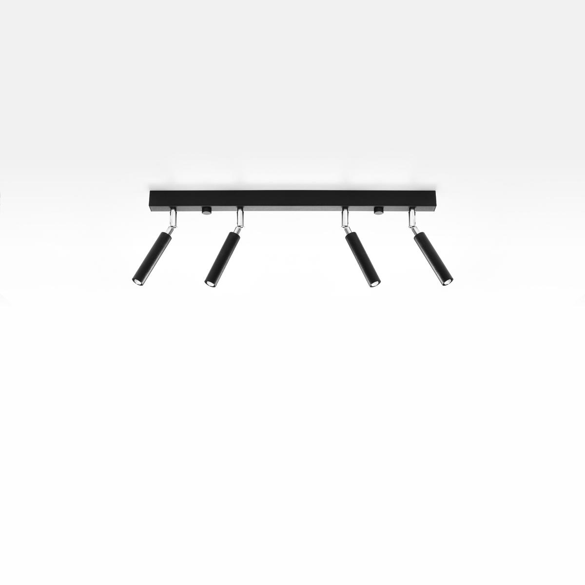 Sollux Lámpara de techo EYETECH 4 negra 