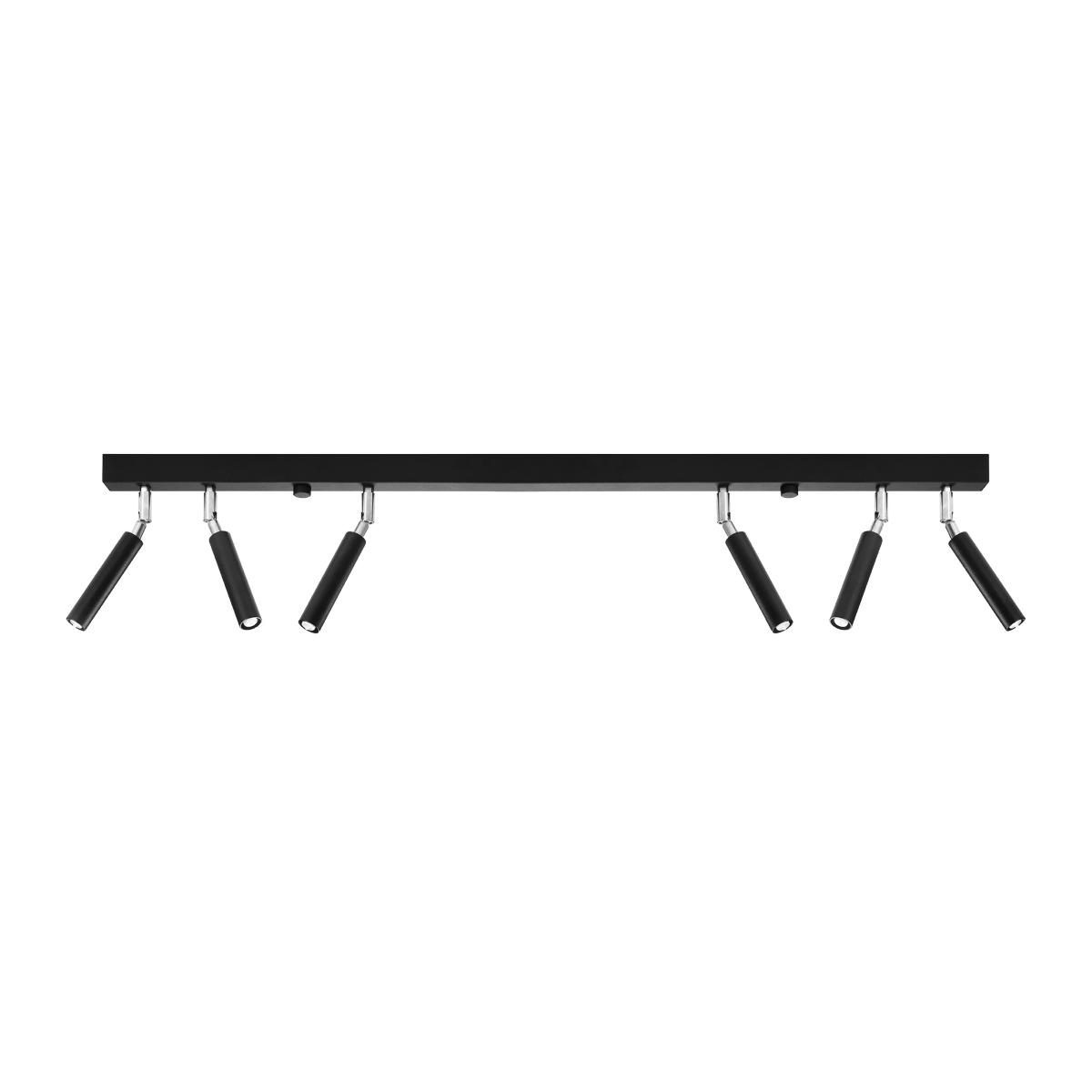 Sollux Lámpara de techo EYETECH 6 negra 