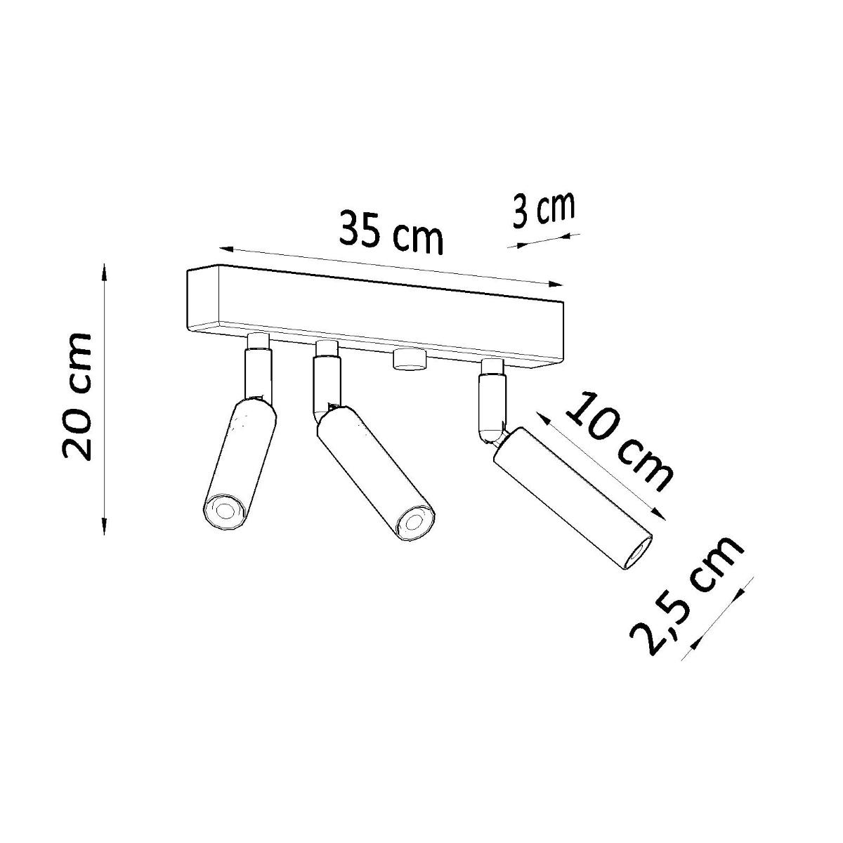 Sollux Lámpara de techo EYETECH 3 blanca 