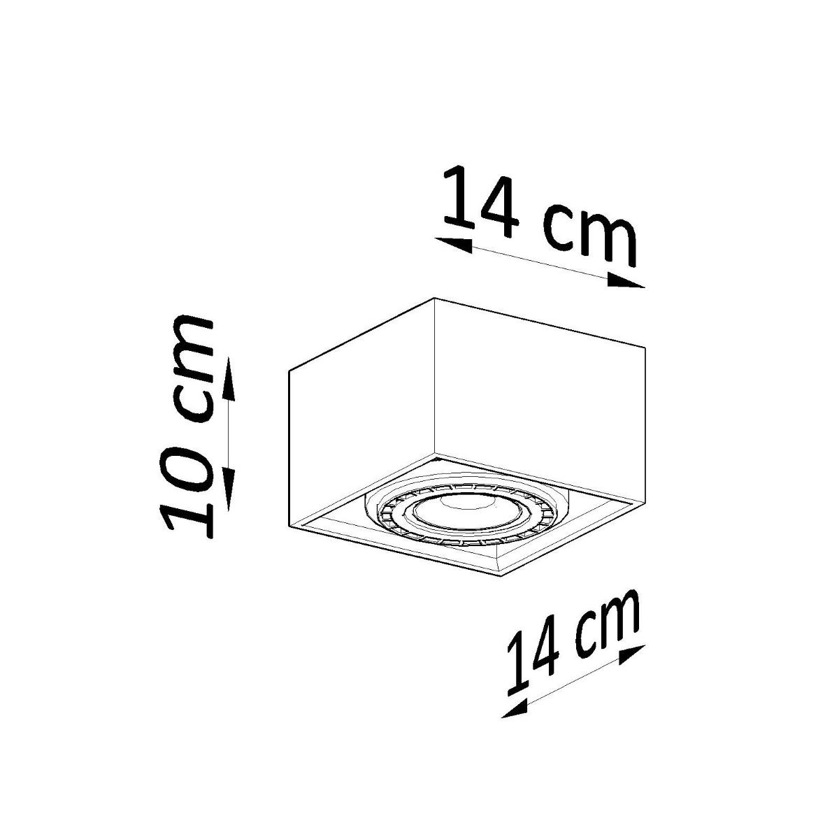 Sollux Lámpara de techo QUATRO 1 madera natural 