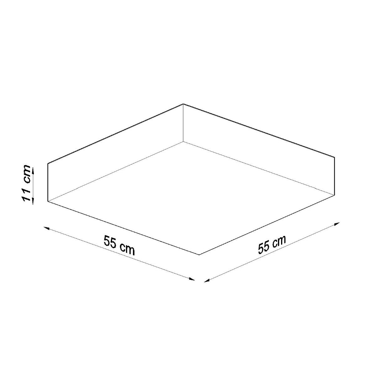 Sollux Lámpara de techo HORUS 55 gris 