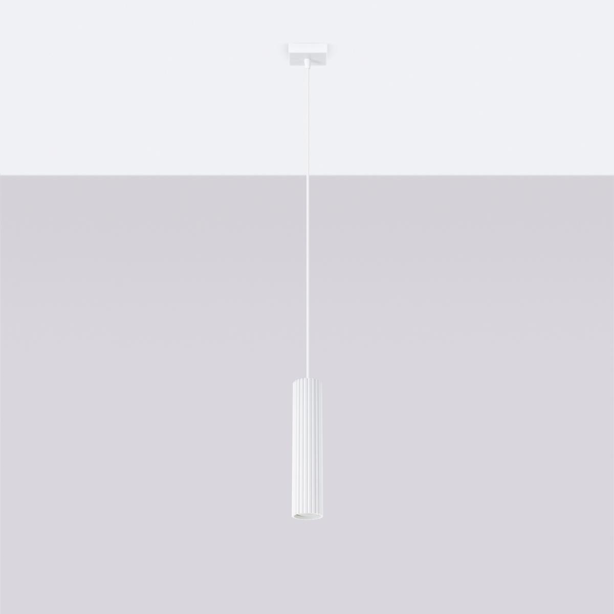 Sollux Lámpara colgante KARBON 1 blanco N/A