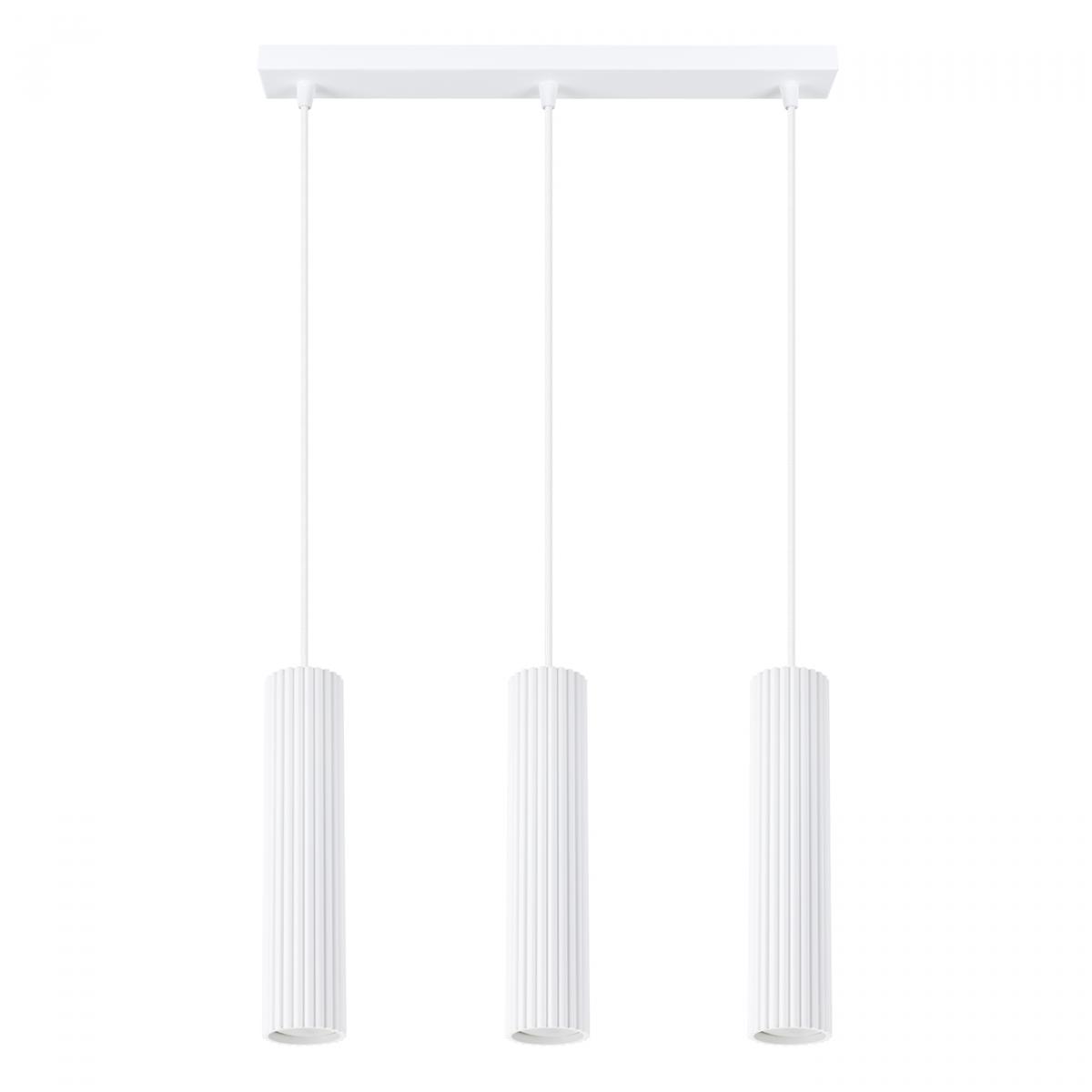 Sollux Lámpara colgante KARBON 3L blanca N/A