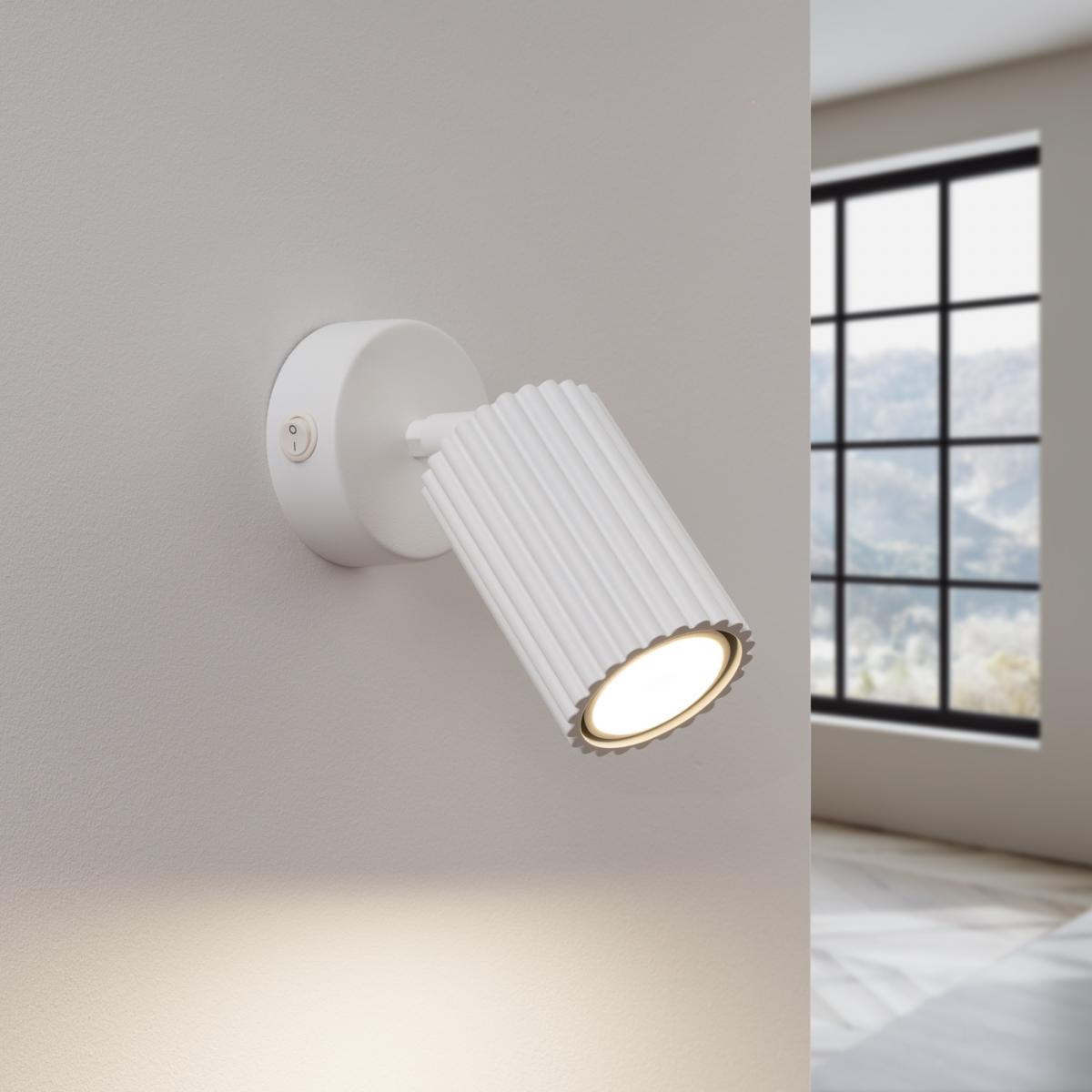 Sollux Aplique KARBON blanco con interruptor N/A