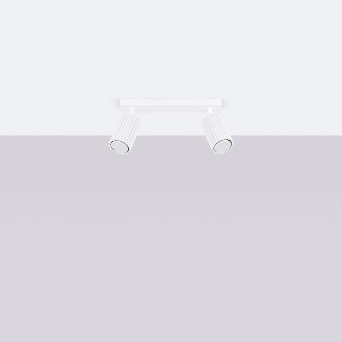 Sollux Lámpara de techo KARBON 2 blanca N/A