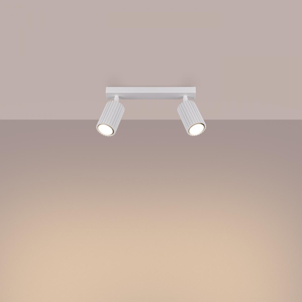 Sollux Lámpara de techo KARBON 2 blanca N/A