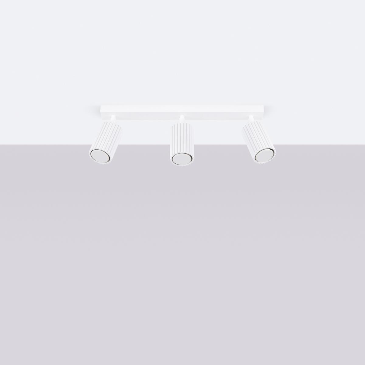 Sollux Lámpara de techo KARBON 3L blanca N/A