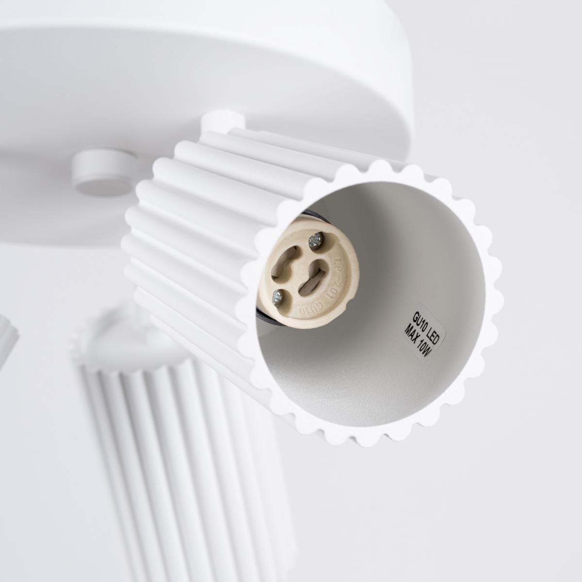 Sollux Lámpara de techo KARBON 3P blanca N/A