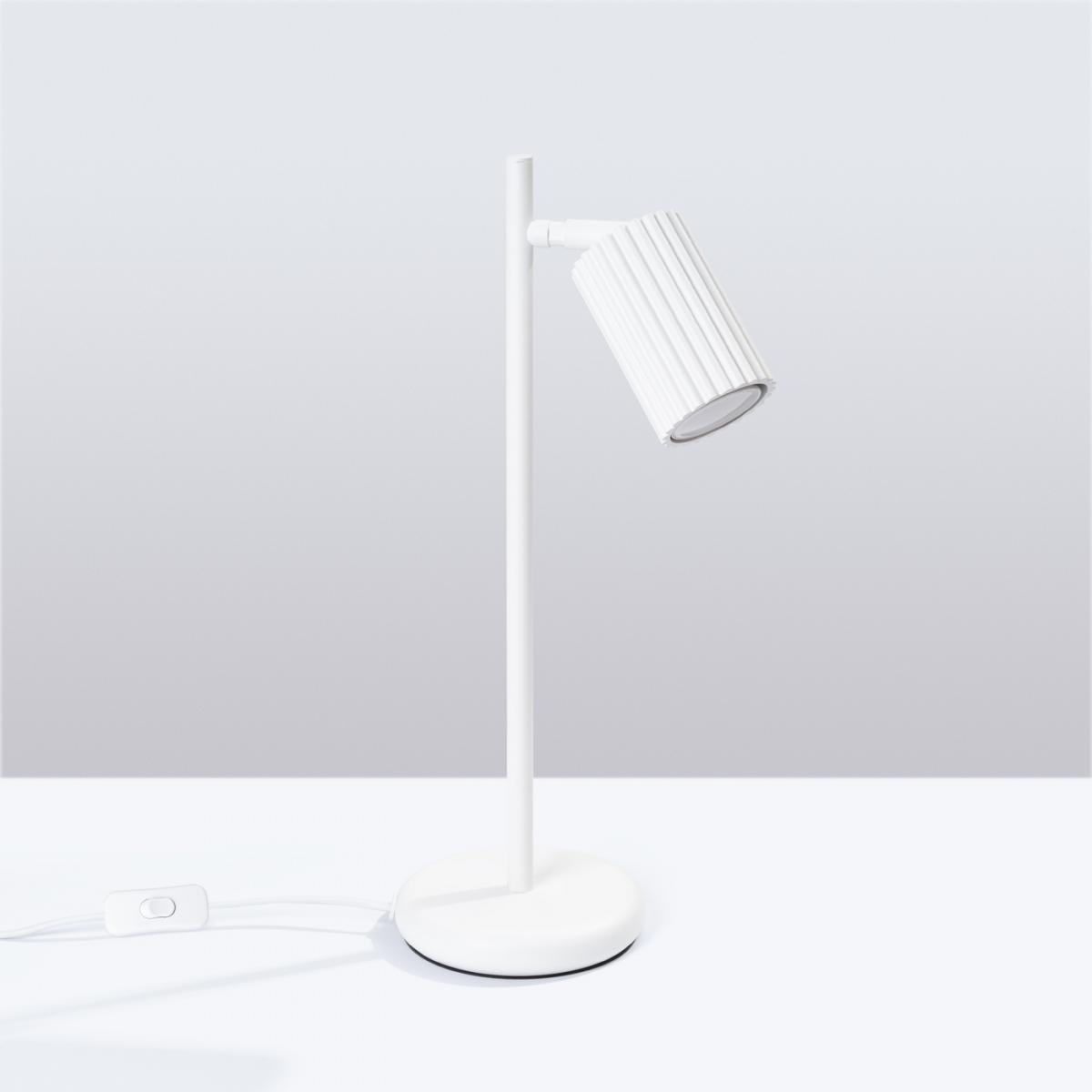 Sollux Lámpara de mesa KARBON blanca N/A