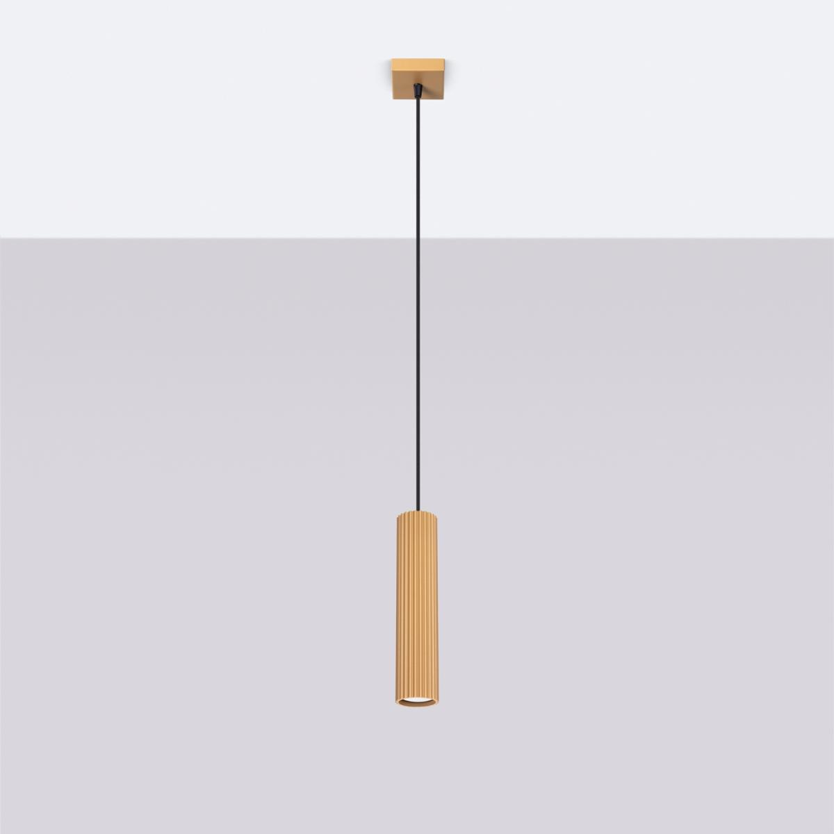 Sollux Lámpara colgante KARBON 1 oro N/A