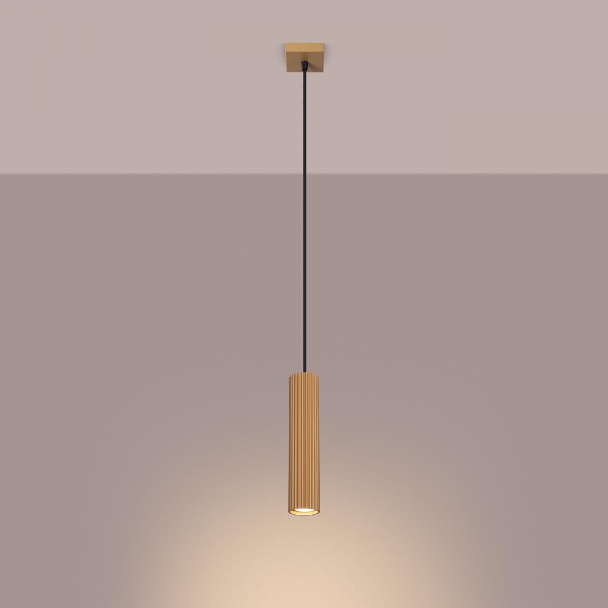 Sollux Lámpara colgante KARBON 1 oro N/A