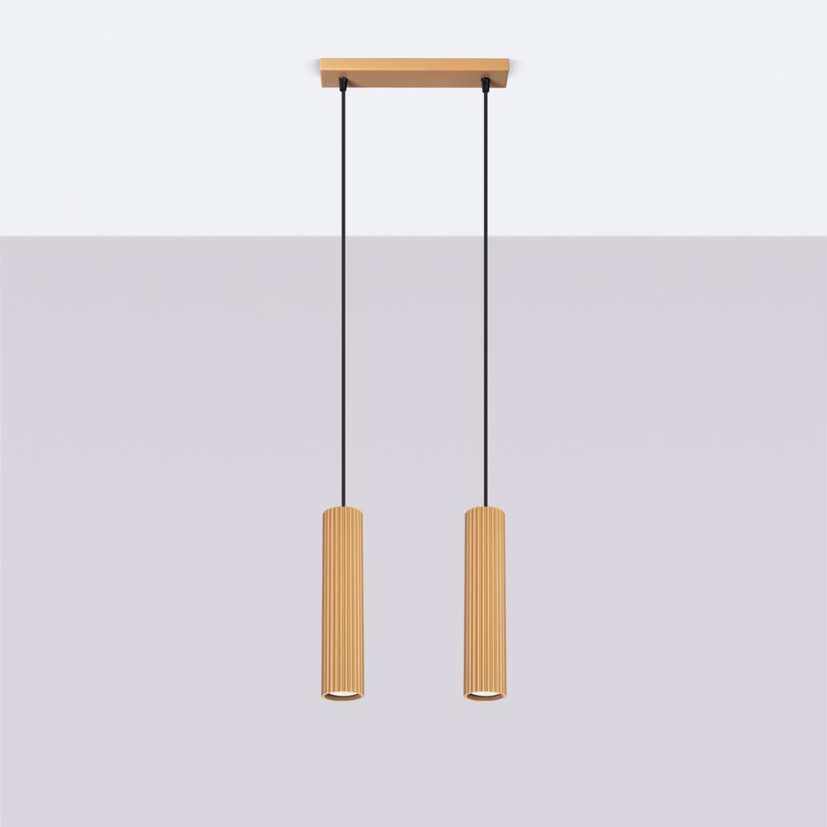 Sollux Lámpara colgante KARBON 2 oro N/A