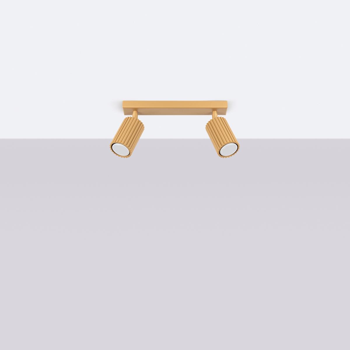 Sollux Lámpara de techo KARBON 2 oro N/A