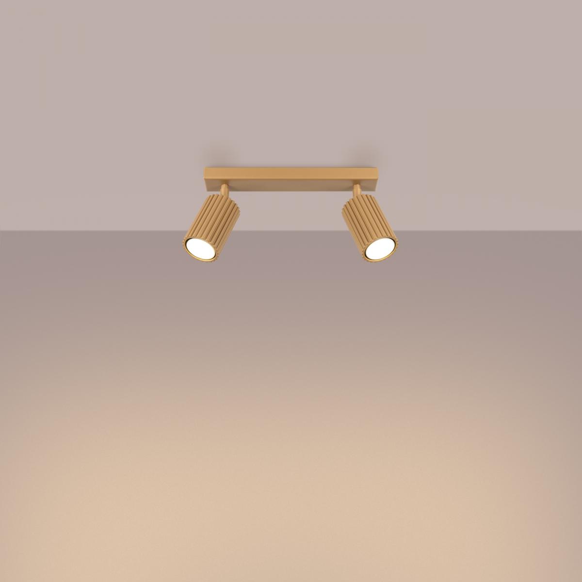 Sollux Lámpara de techo KARBON 2 oro N/A