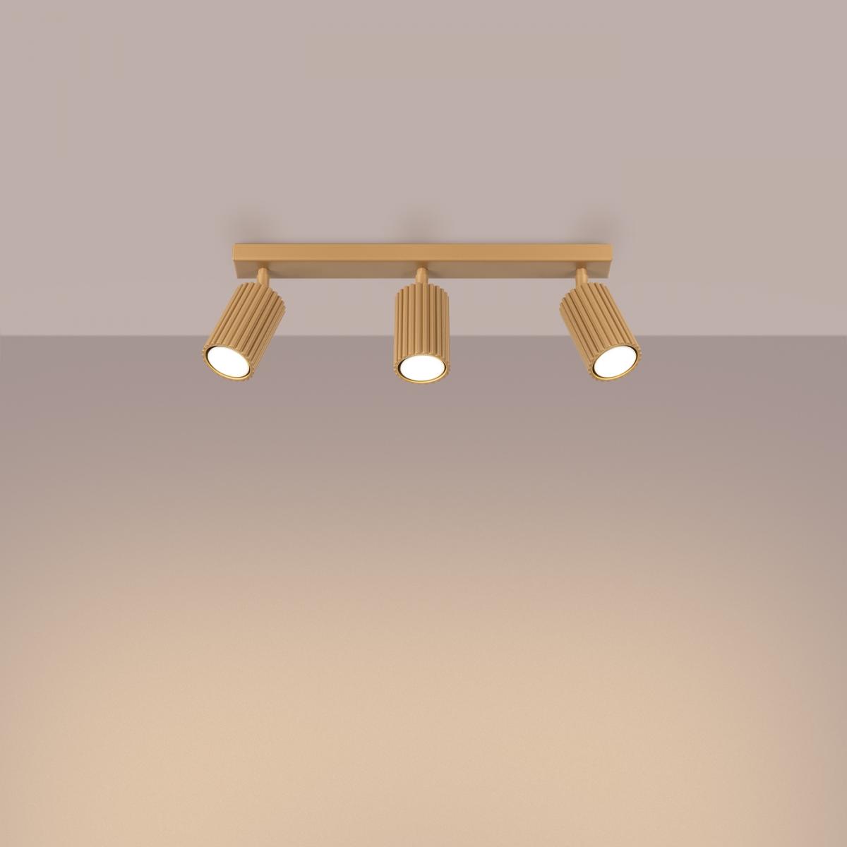 Sollux Lámpara de techo KARBON 3L oro N/A