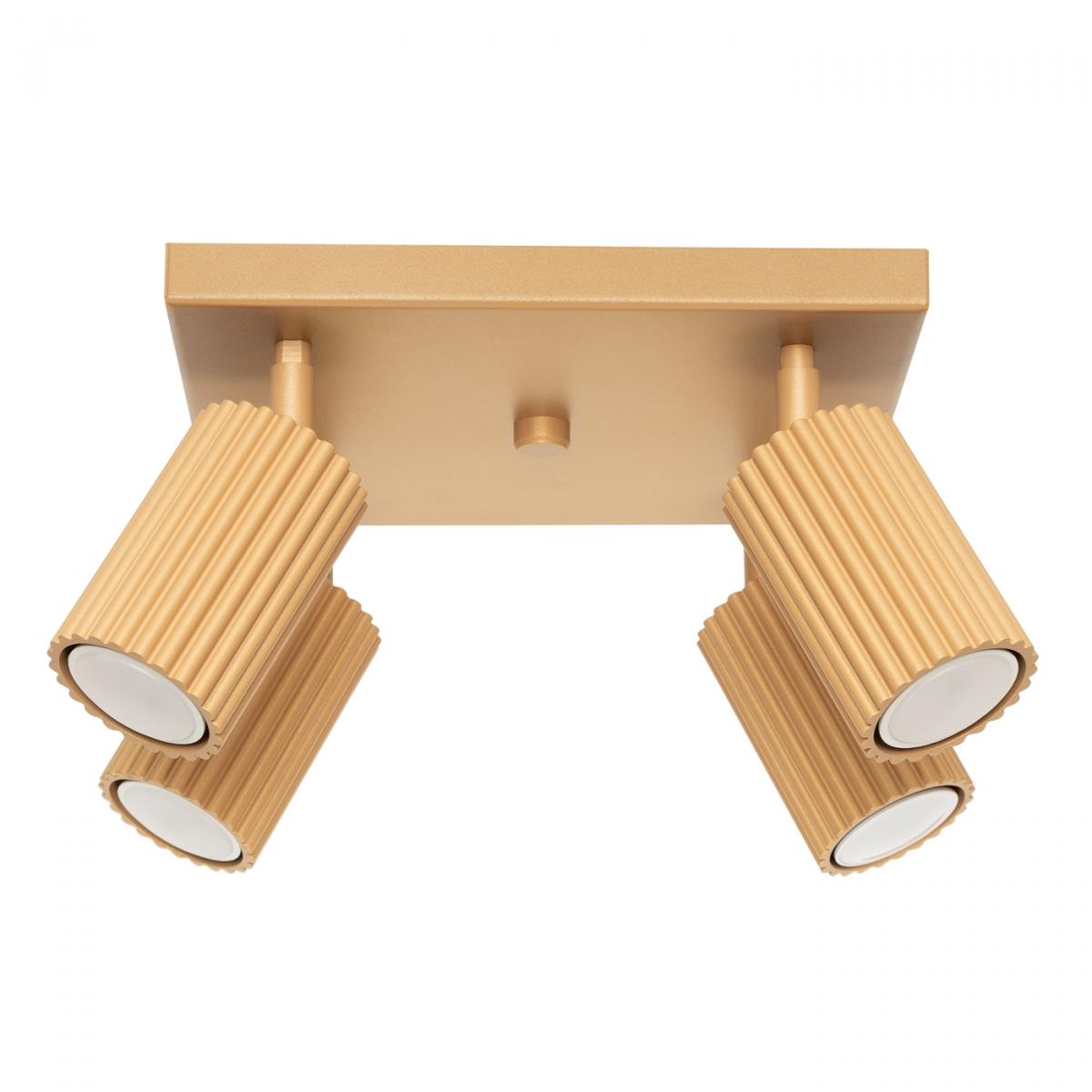 Sollux Lámpara de techo KARBON 4 oro N/A