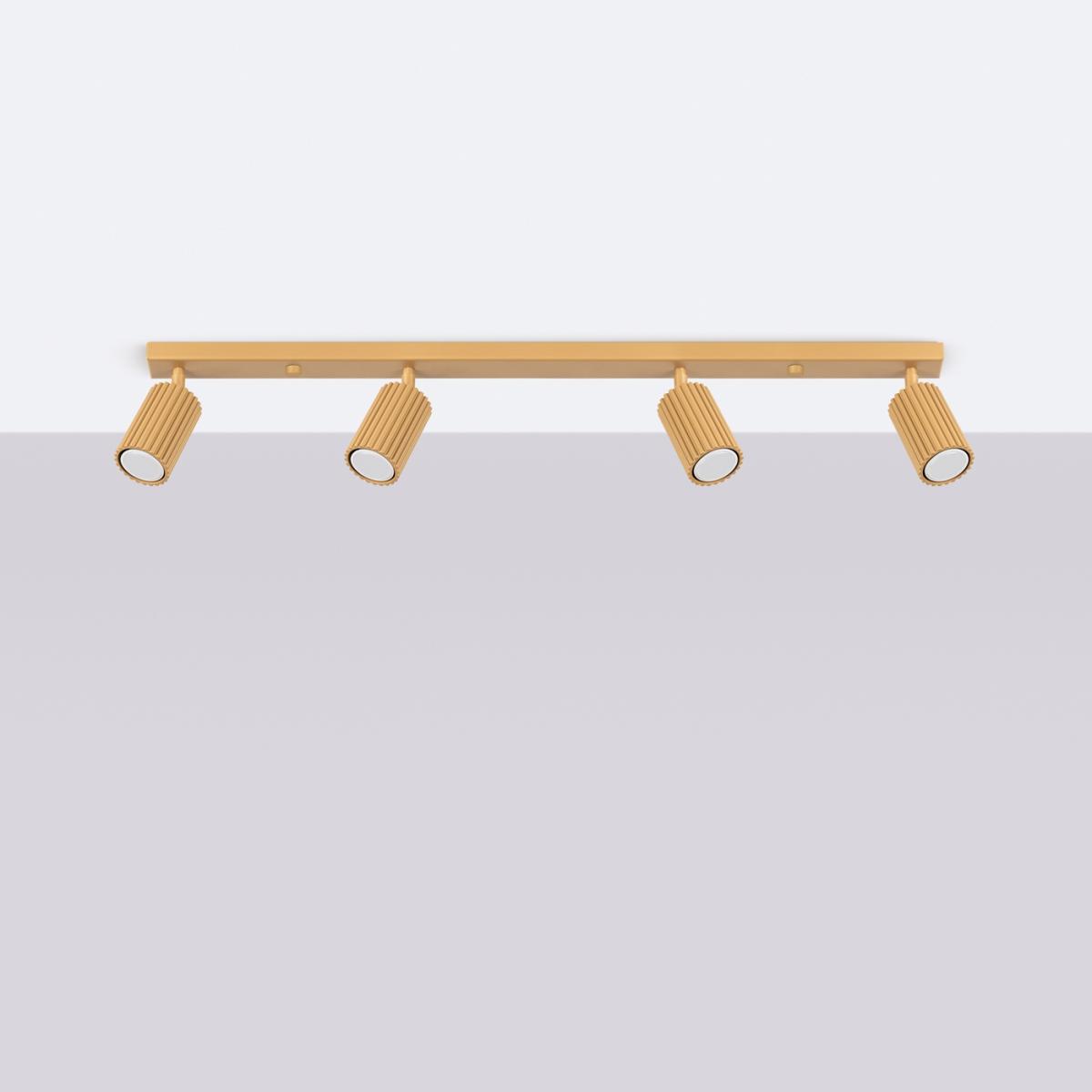 Sollux Lámpara de techo KARBON 4L oro N/A