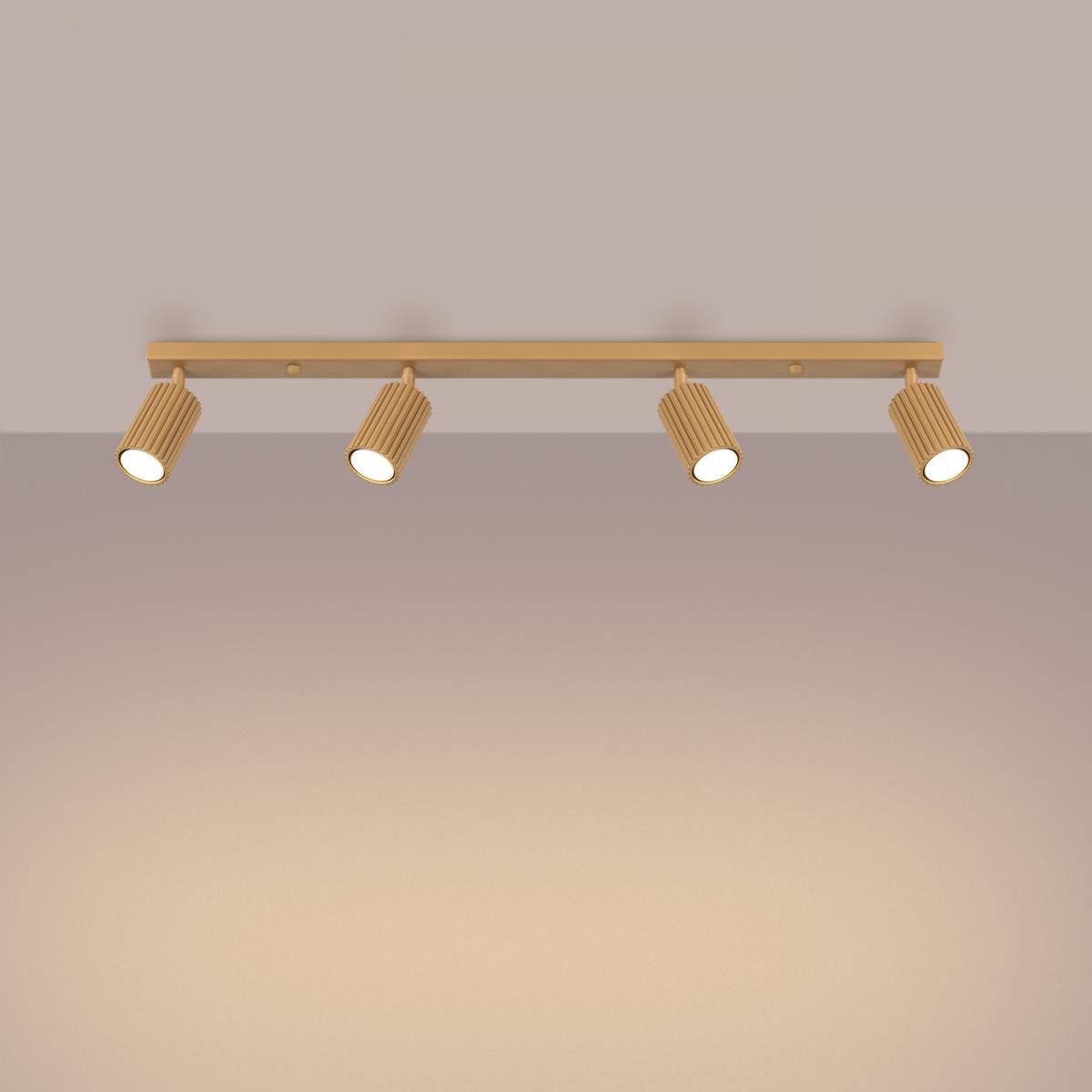 Sollux Lámpara de techo KARBON 4L oro N/A