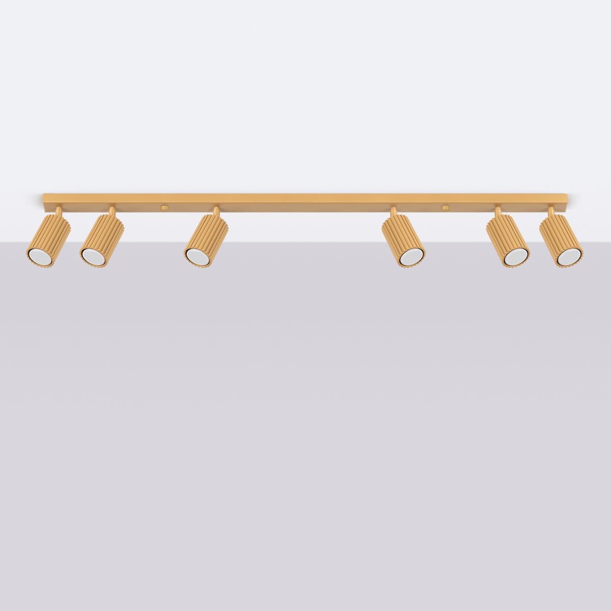 Sollux Lámpara de techo KARBON 6L oro N/A