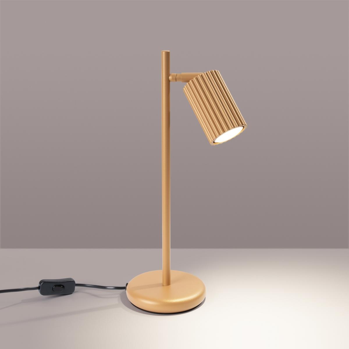 Sollux Lámpara de mesa KARBON oro N/A