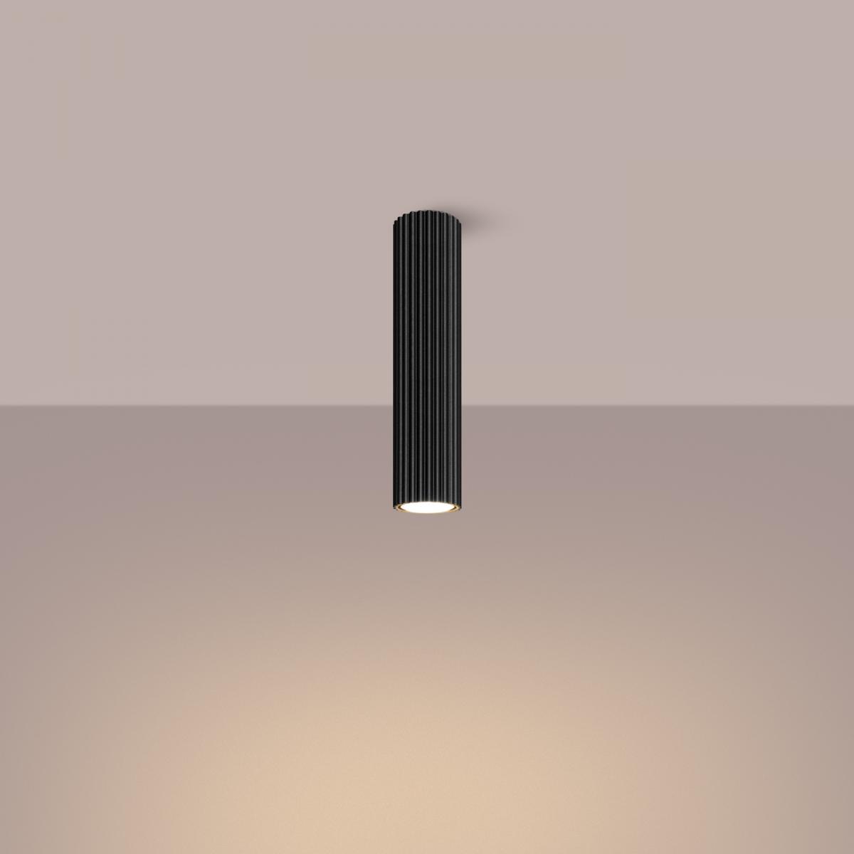 Sollux Lámpara de techo KARBON 30 negra N/A