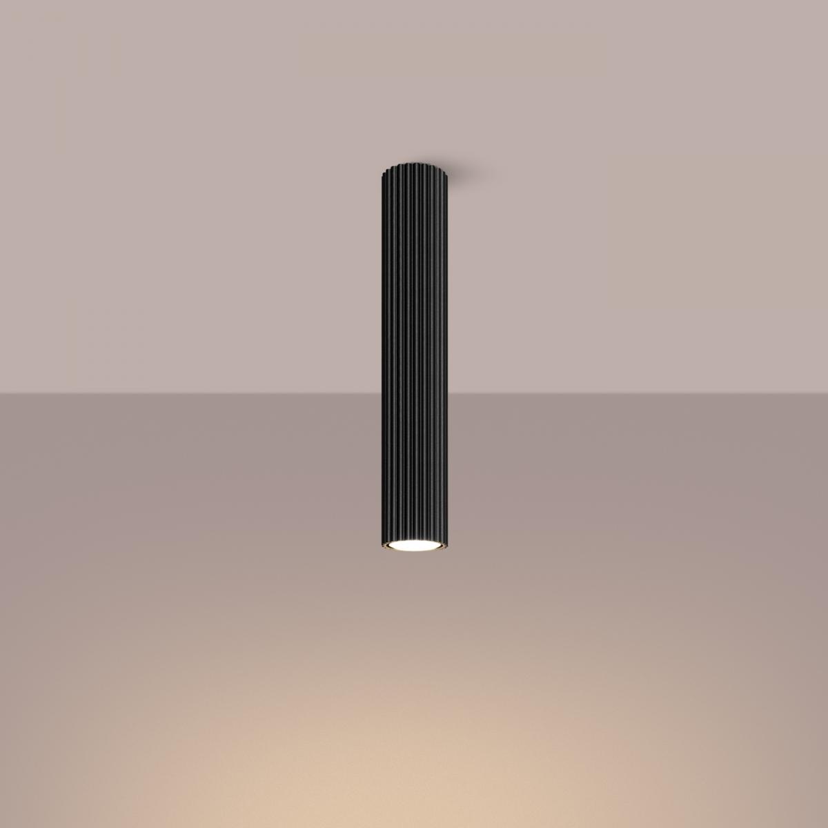 Sollux Lámpara de techo KARBON 40 negra N/A