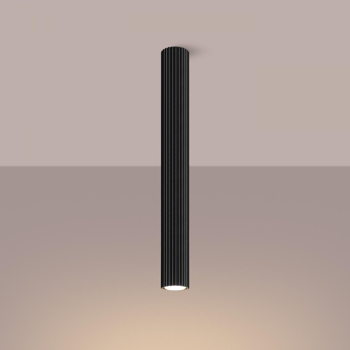 Sollux Lámpara de techo KARBON 60 negra N/A