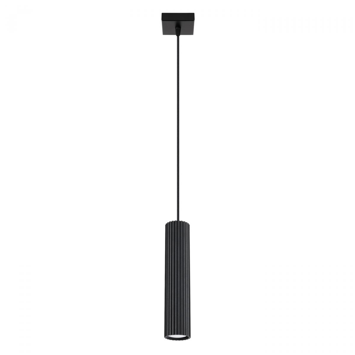 Sollux Lámpara colgante KARBON 1 negro N/A