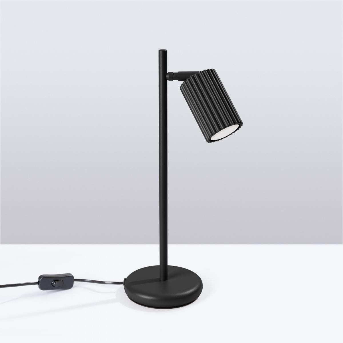 Sollux Lámpara de mesa KARBON negra N/A