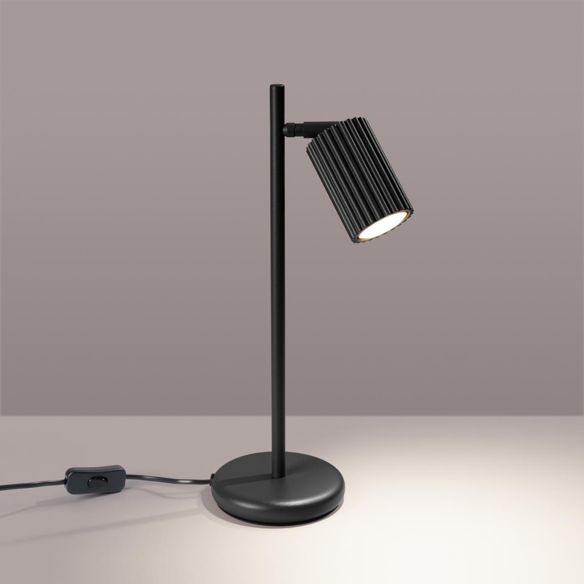 Sollux Lámpara de mesa KARBON negra N/A