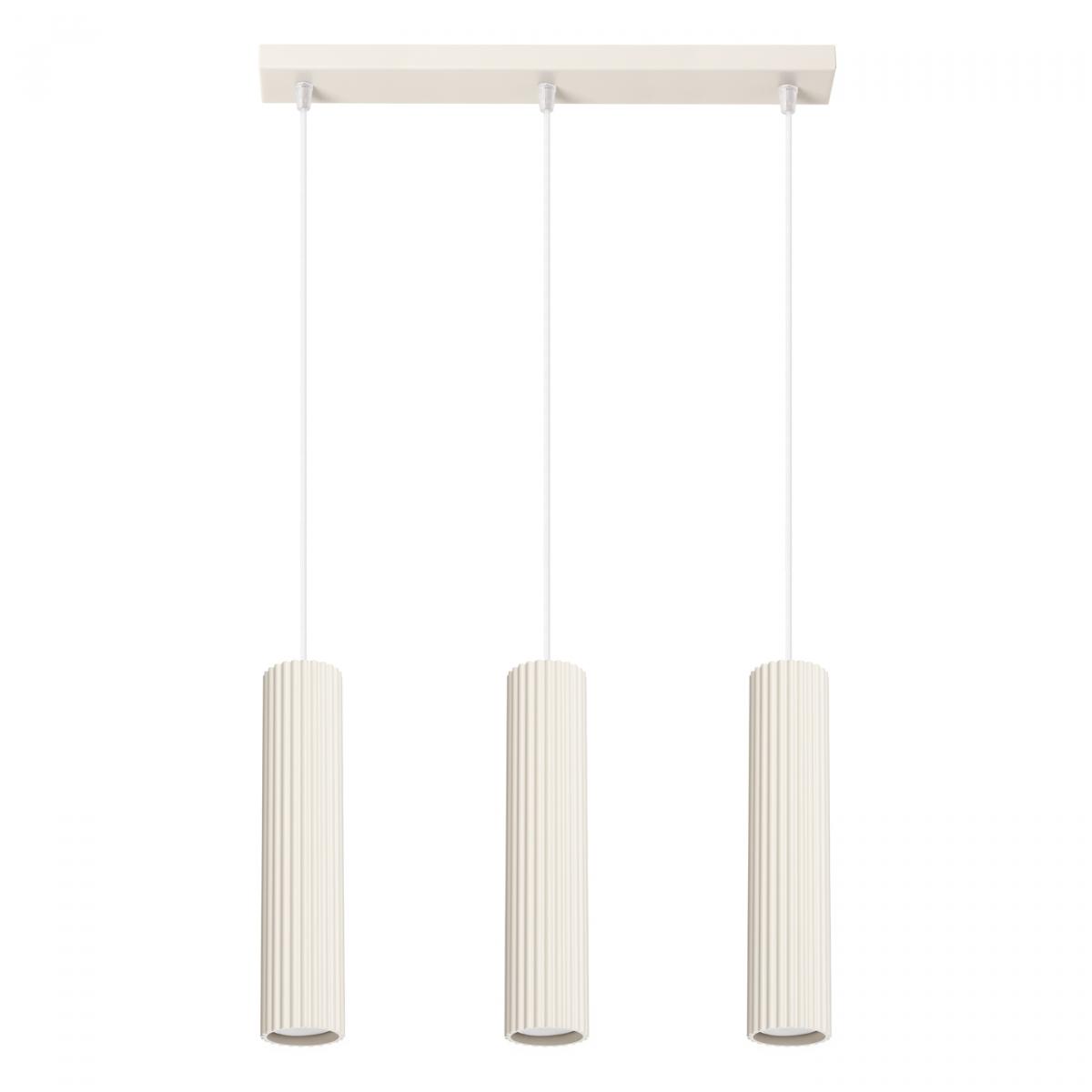 Sollux Lámpara colgante KARBON 3L beige N/A