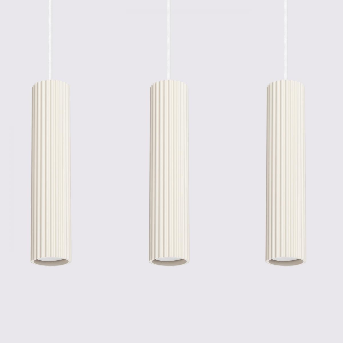 Sollux Lámpara colgante KARBON 3L beige N/A
