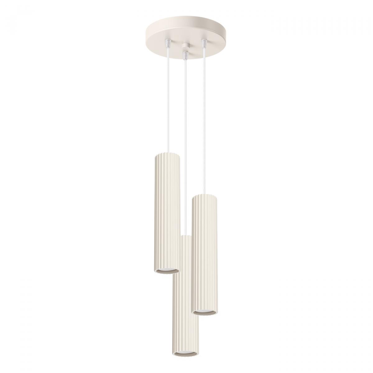 Sollux Lámpara colgante KARBON 3P beige N/A
