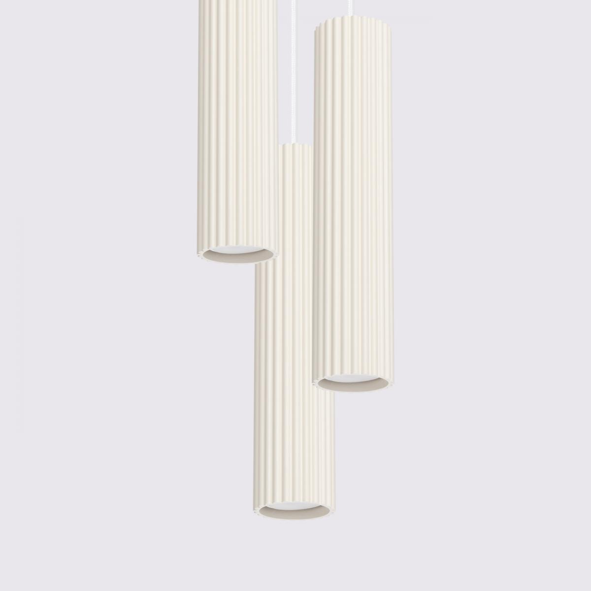 Sollux Lámpara colgante KARBON 3P beige N/A