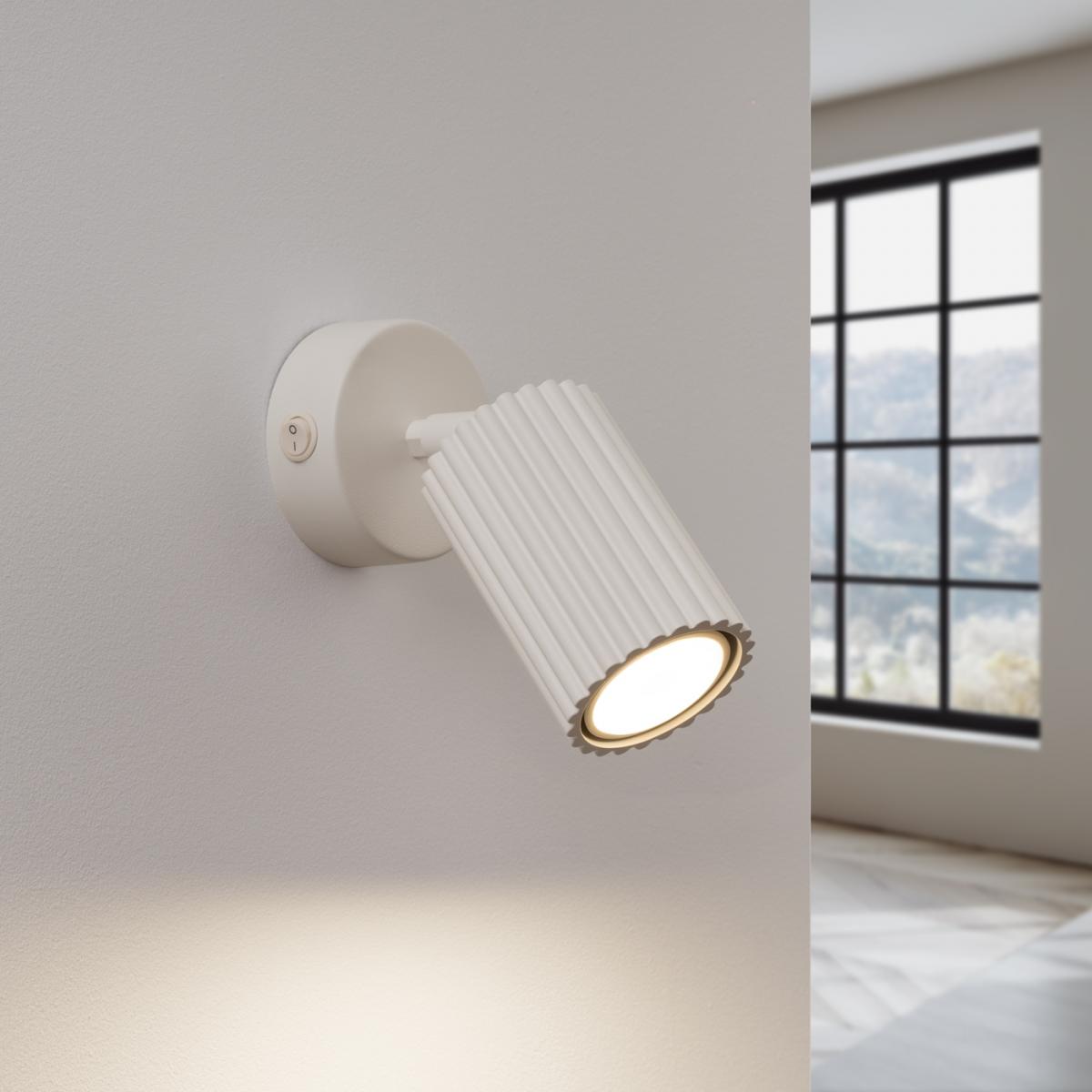 Sollux Aplique KARBON beige con interruptor N/A