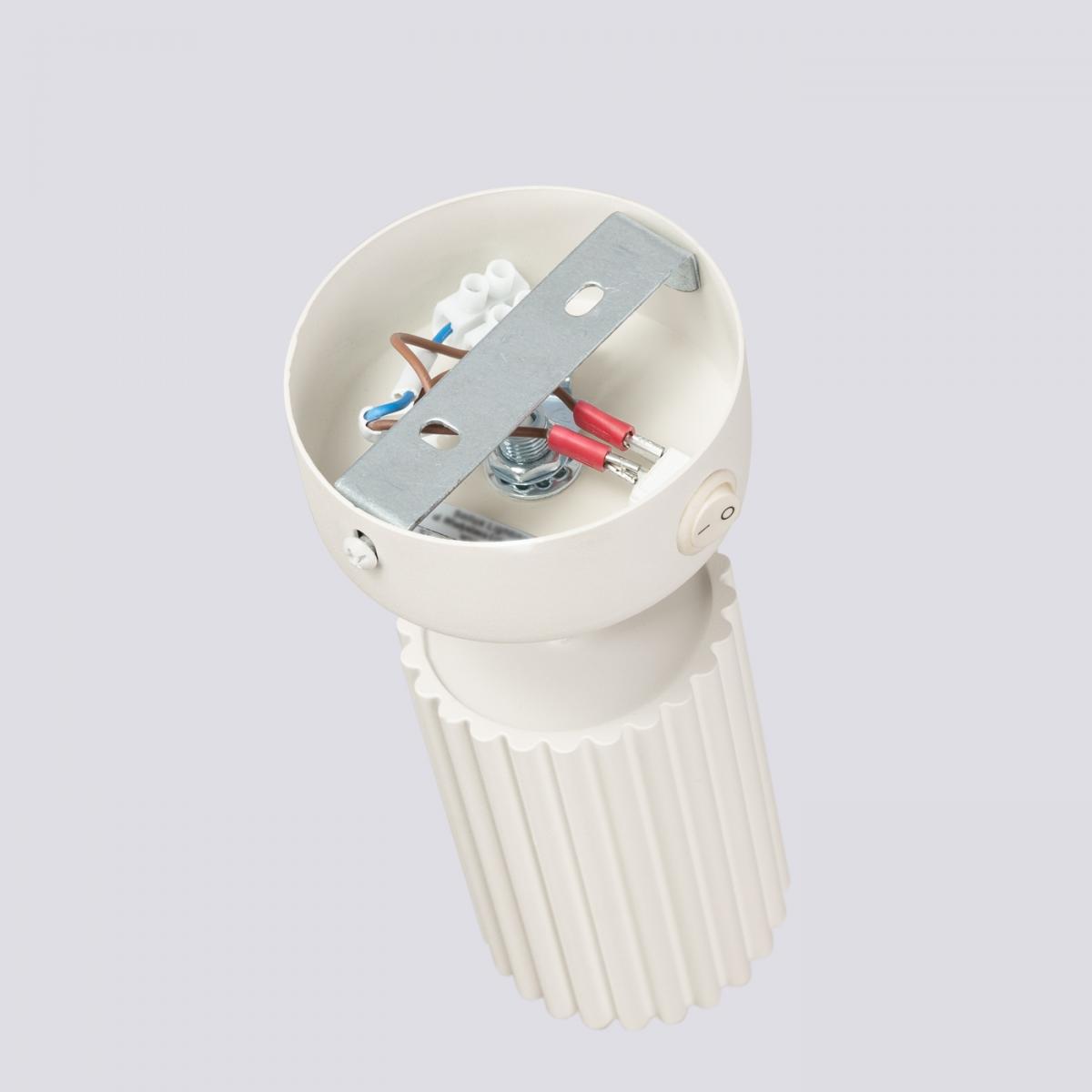 Sollux Aplique KARBON beige con interruptor N/A