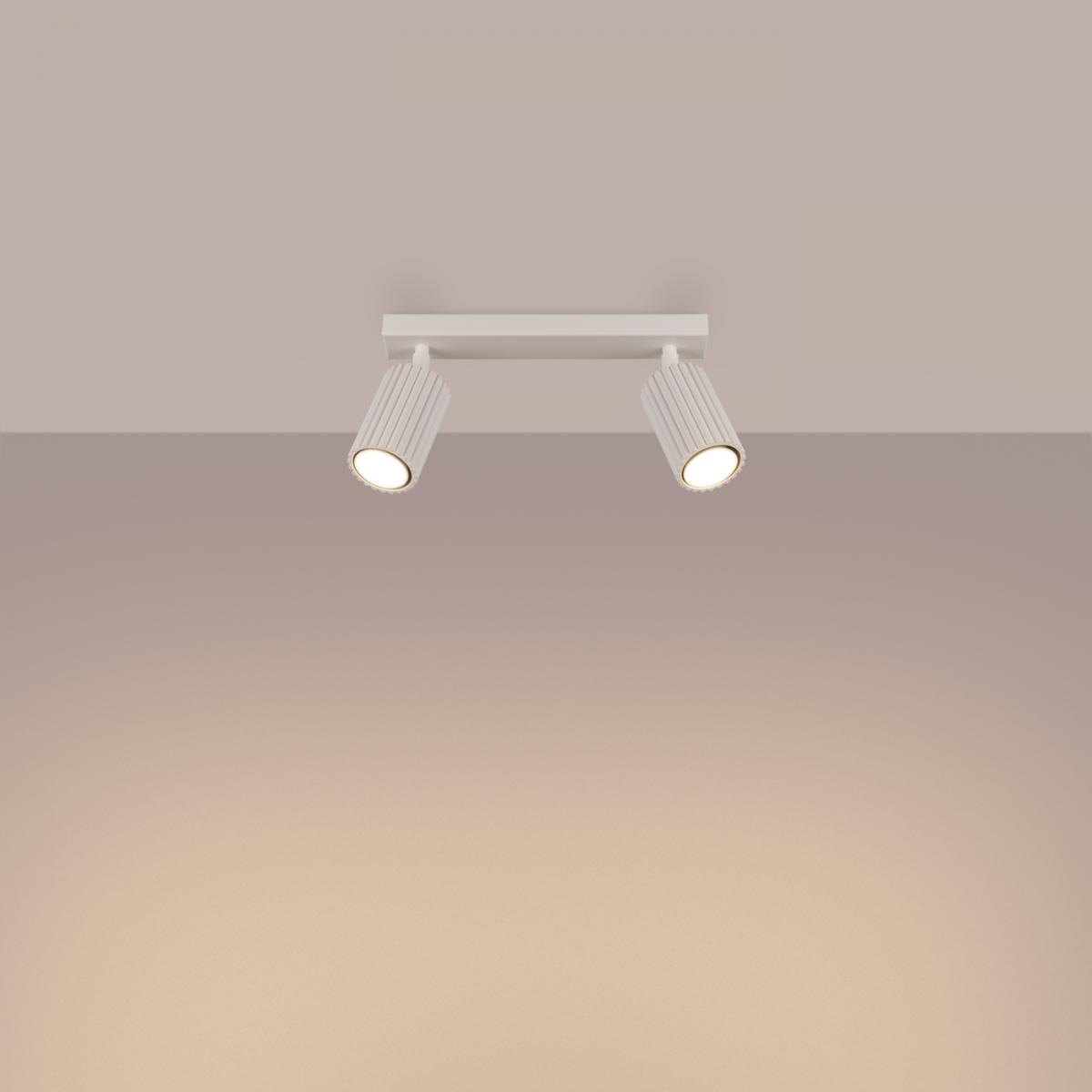 Sollux Lámpara de techo KARBON 2 beige N/A