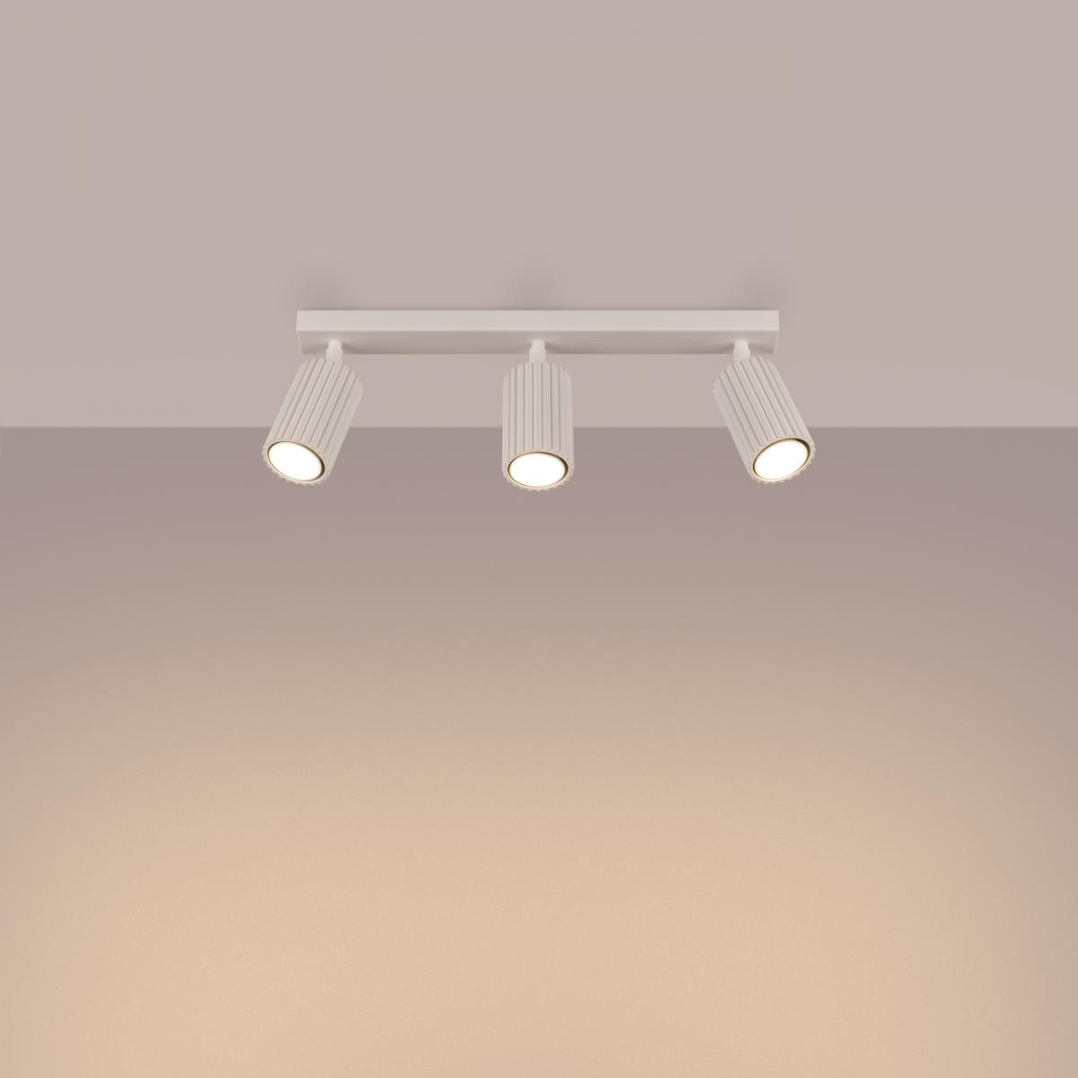 Sollux Lámpara de techo KARBON 3L beige N/A