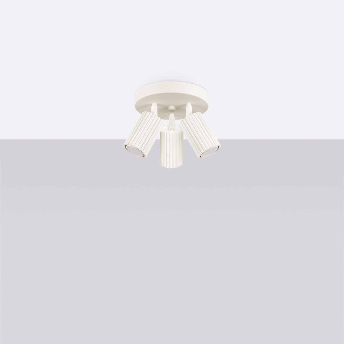 Sollux Lámpara de techo KARBON 3P beige N/A