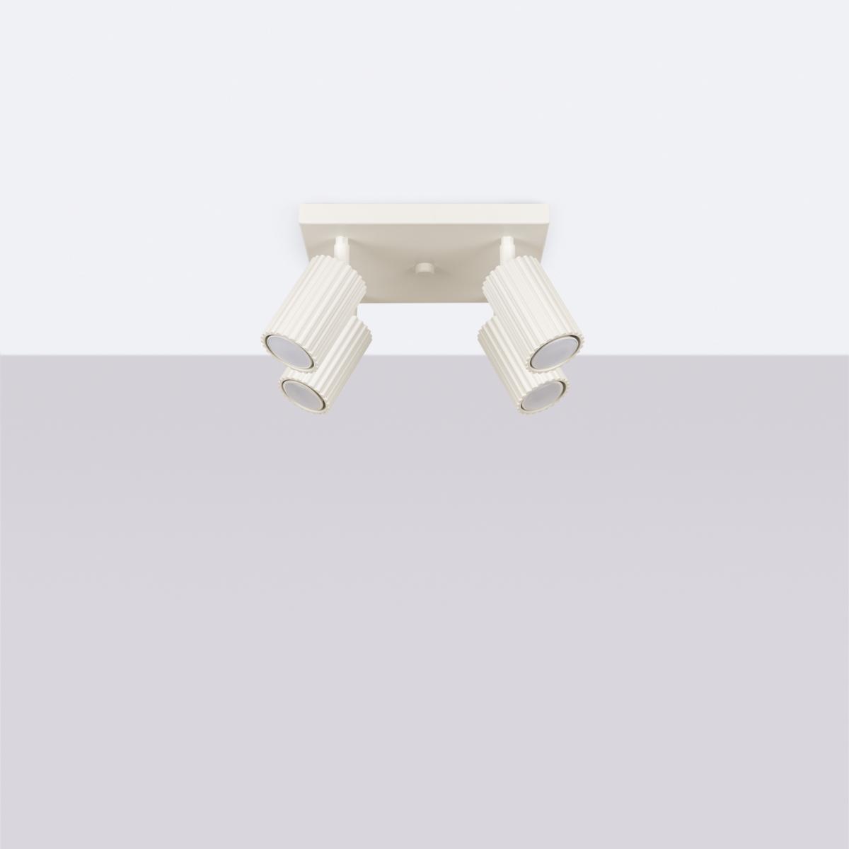 Sollux Lámpara de techo KARBON 4 beige N/A