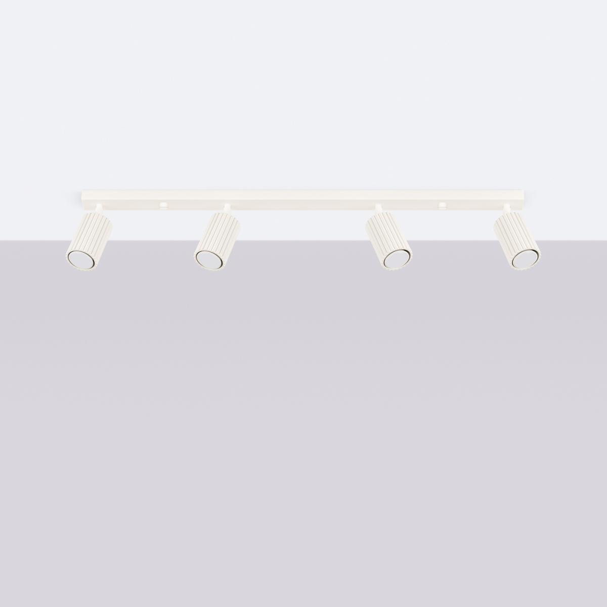 Sollux Lámpara de techo KARBON 4L beige N/A