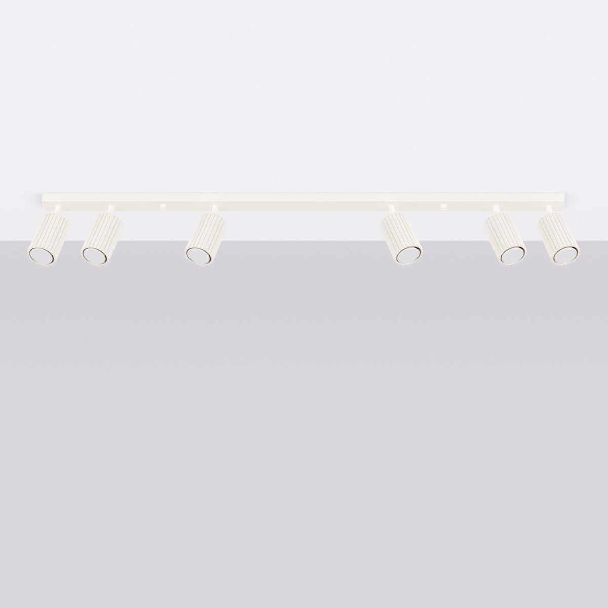 Sollux Lámpara de techo KARBON 6L beige N/A