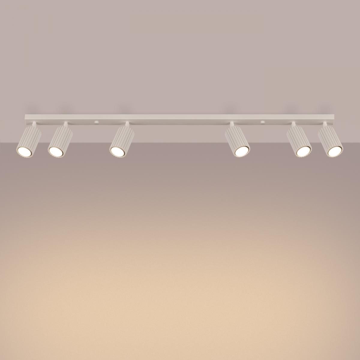 Sollux Lámpara de techo KARBON 6L beige N/A