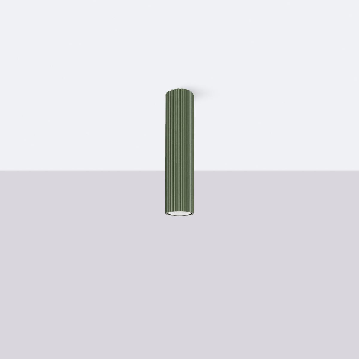 Sollux Lámpara de techo KARBON 30 verde oliva N/A