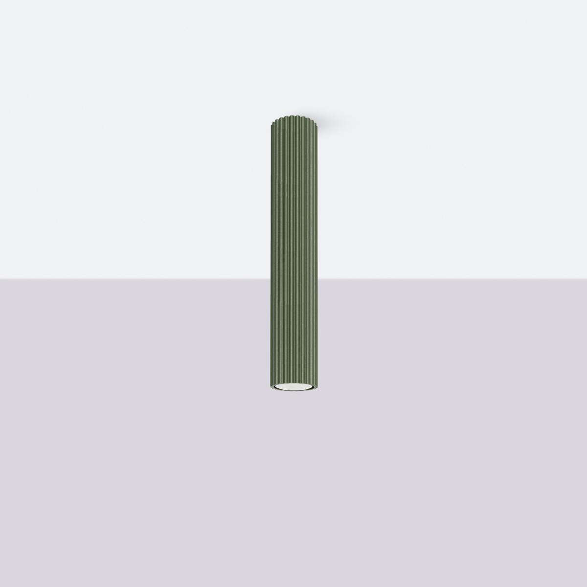 Sollux Lámpara de techo KARBON 40 verde oliva N/A