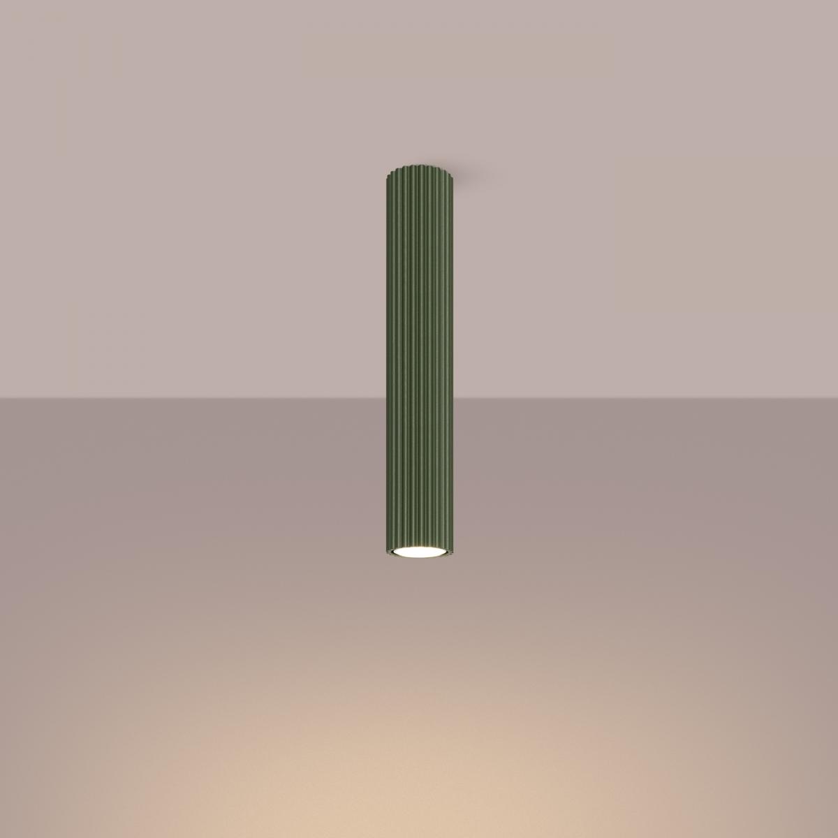 Sollux Lámpara de techo KARBON 40 verde oliva N/A