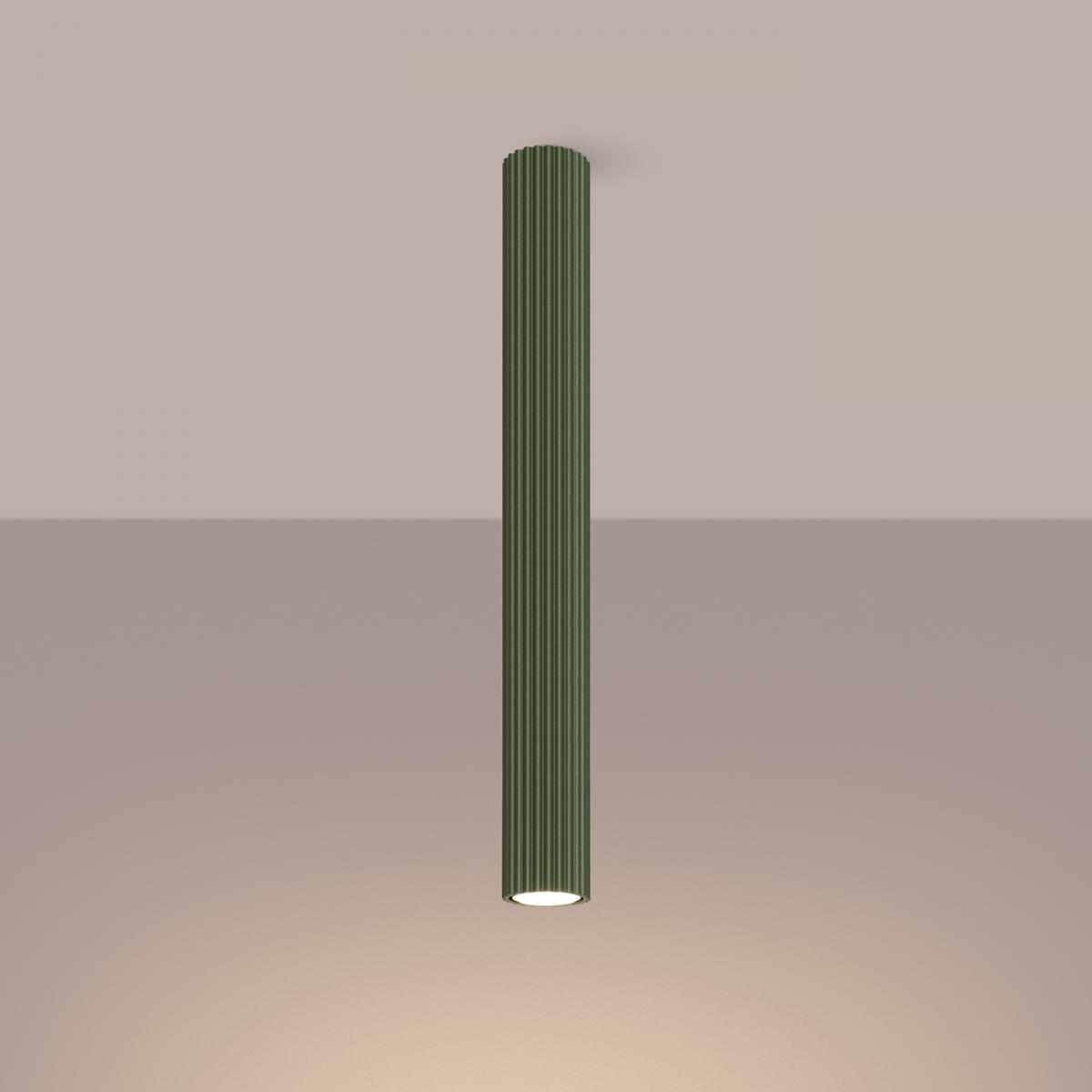 Sollux Lámpara de techo KARBON 60 verde oliva N/A