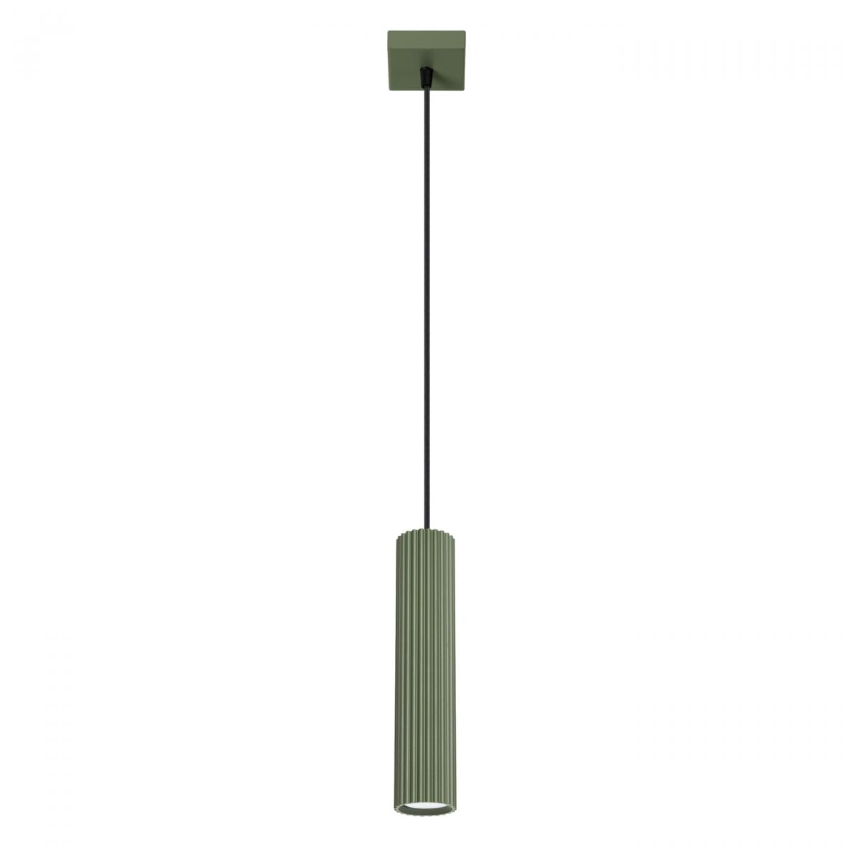 Sollux Lámpara colgante KARBON 1 verde oliva N/A