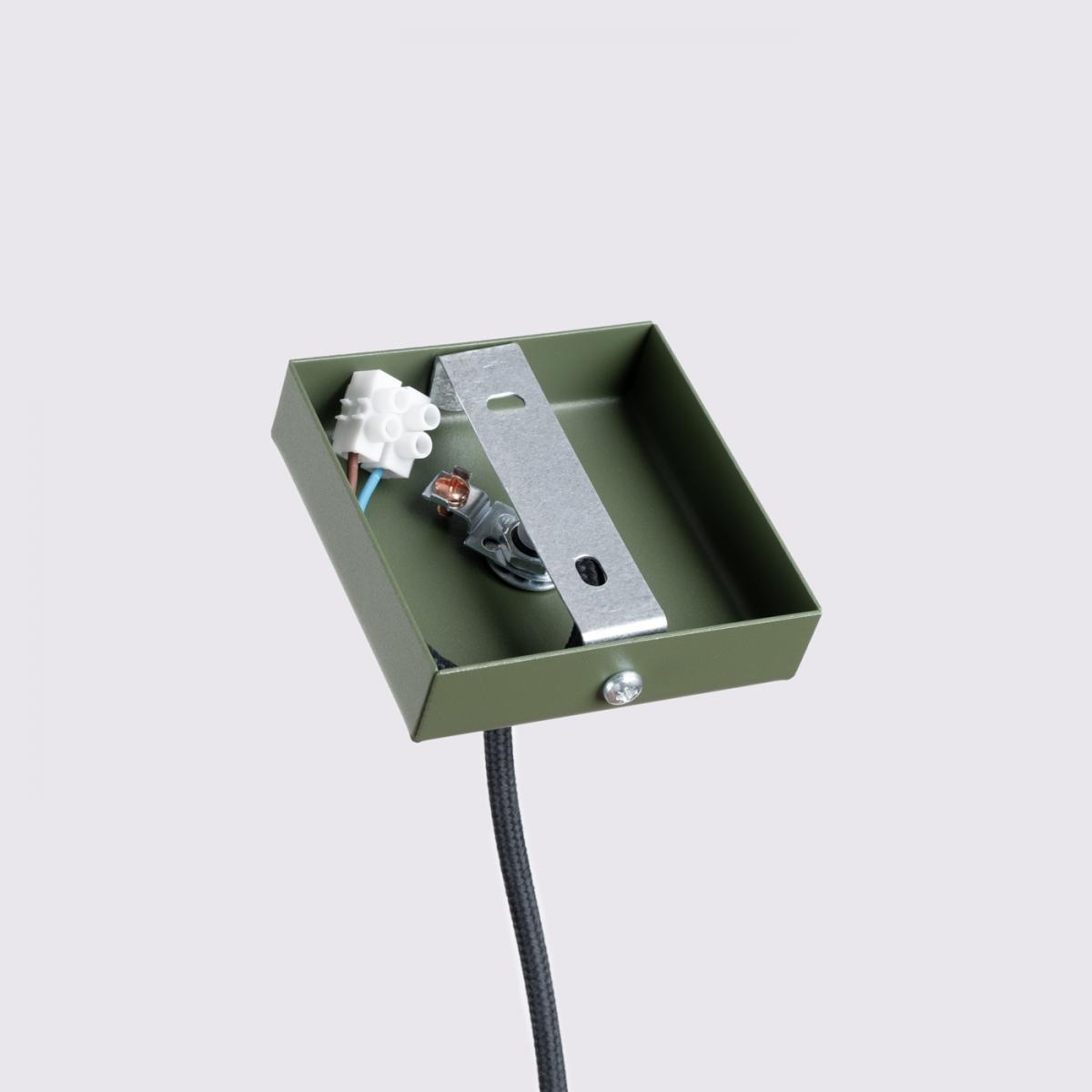 Sollux Lámpara colgante KARBON 1 verde oliva N/A